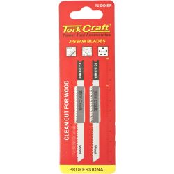 TORK CRAFT U-shank Jigsaw Blade 10tpi Wood 2.5mm Reverse Tooth 2pc